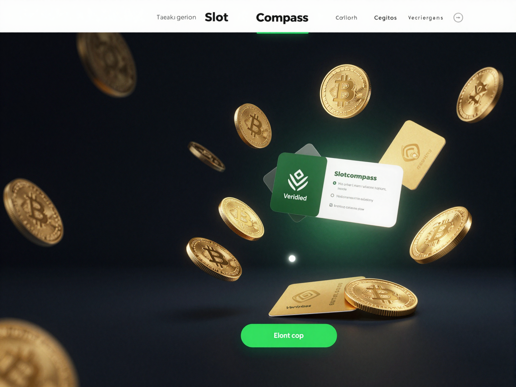 Premium crypto casino audit artwork with floating coins and verified review cards