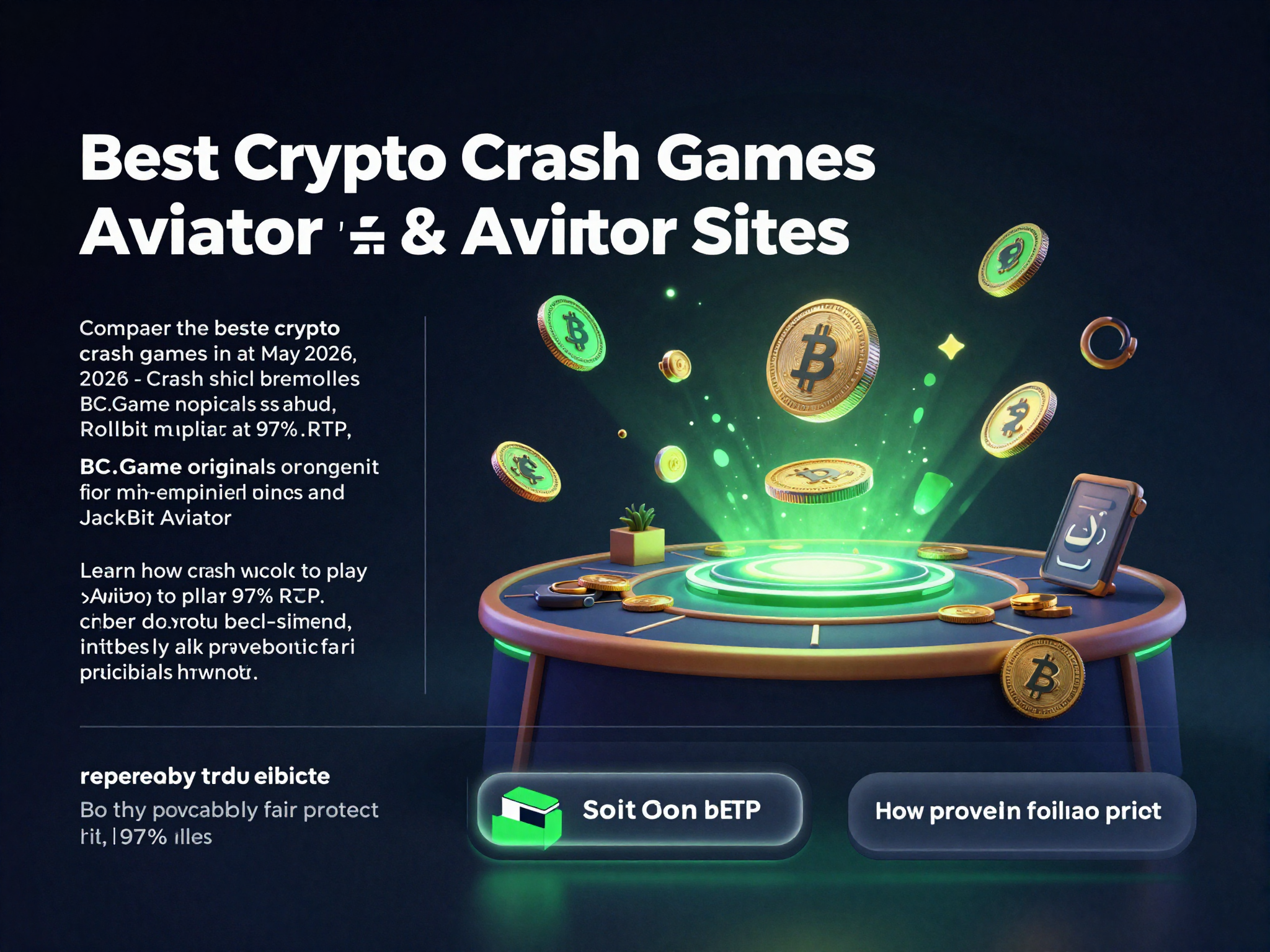Provably fair crypto crash and dice games with seed verification artwork